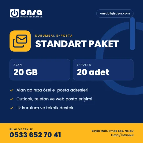 02. Kurumsal E-Posta Standart Paket