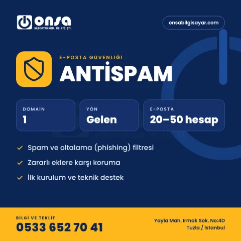 08. Antispam E-Posta Koruma (20-50 Hesap)