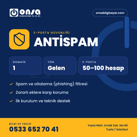 09. Antispam E-Posta Koruma (50-100 Hesap)